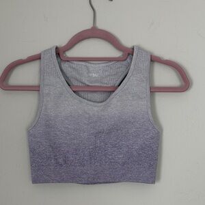 AYBL Women's Gradient Crop Top in Gray and Purple